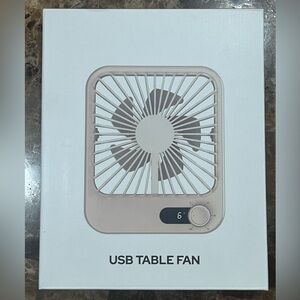 USB Table Fan - White NIB